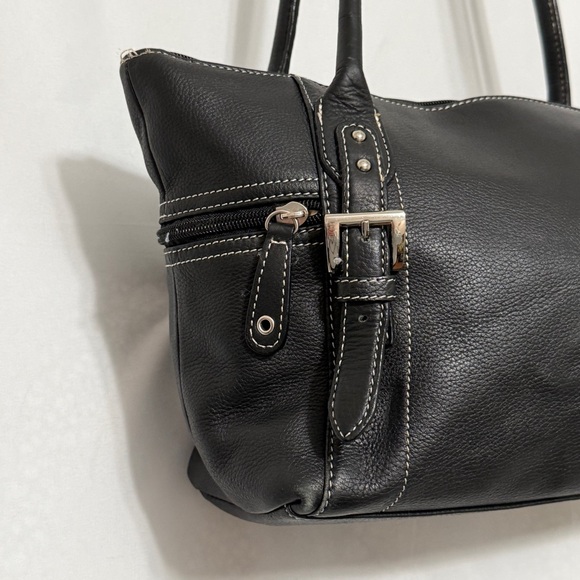 Tignanello Black Leather Shoulder Bag - Picture 2 of 11